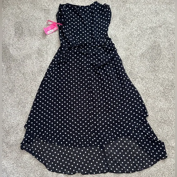 Vintage-Inspired Polka Dot Chiffon Midi Dress | Feminine Romantic Style | Sz 4 - Picture 13 of 14